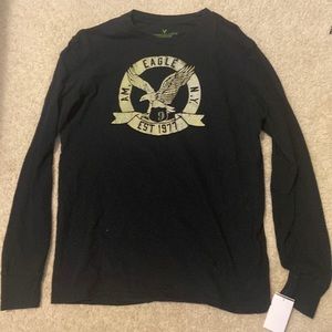 American eagle dark blue long sleeve tee